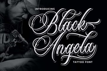black angela - tattoo font